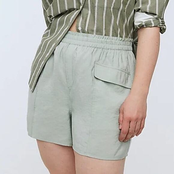 Madewell Softdrape Shorts Pull On High Rise Cargo Sage Mist Green NWT Size XL - Picture 2 of 12